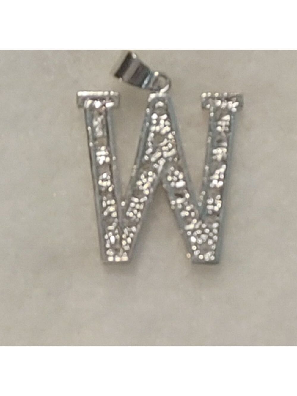 Bling Rhinestone "W" - Picture 2 of 4